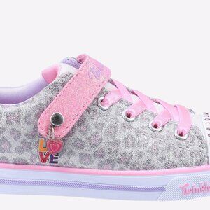 SUPER CLEAN Skechers Girls Sparkle Lite Leopard Shines Baskets SIZE 1